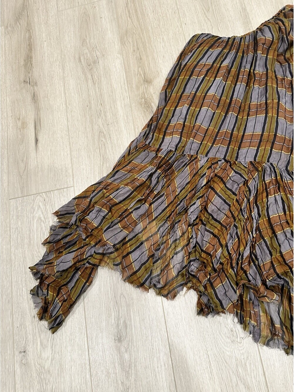 NWT FP One Free People Averie Maxi Skirt - Brown Combo Size Small - Picture 4 of 14